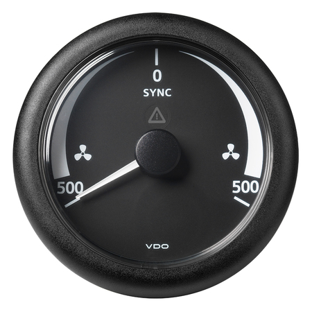 VDO MARINE 3-3/8" ViewLine Synchronizer-500/+500 RPM-8 to 32V-Black Dial-Bezel A2C59512402